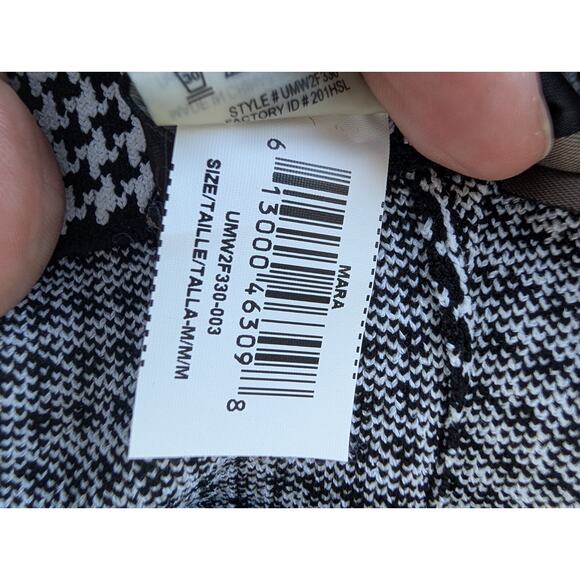 BCBG MAXAZRIA Women's Mars Houndstooth Jacquard Legging Sz M Black Combo Revolve - Picture 7 of 7